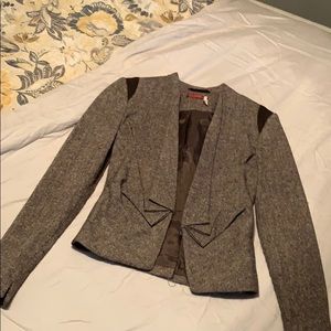 Brown structure blazer